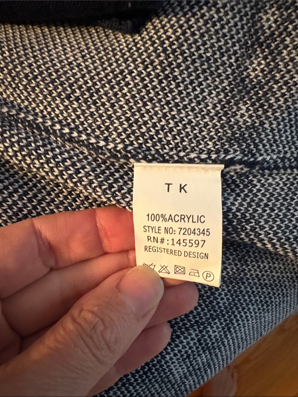 Navy & Gray Open-Front Patterned Cardigan - Picture 5 of 5